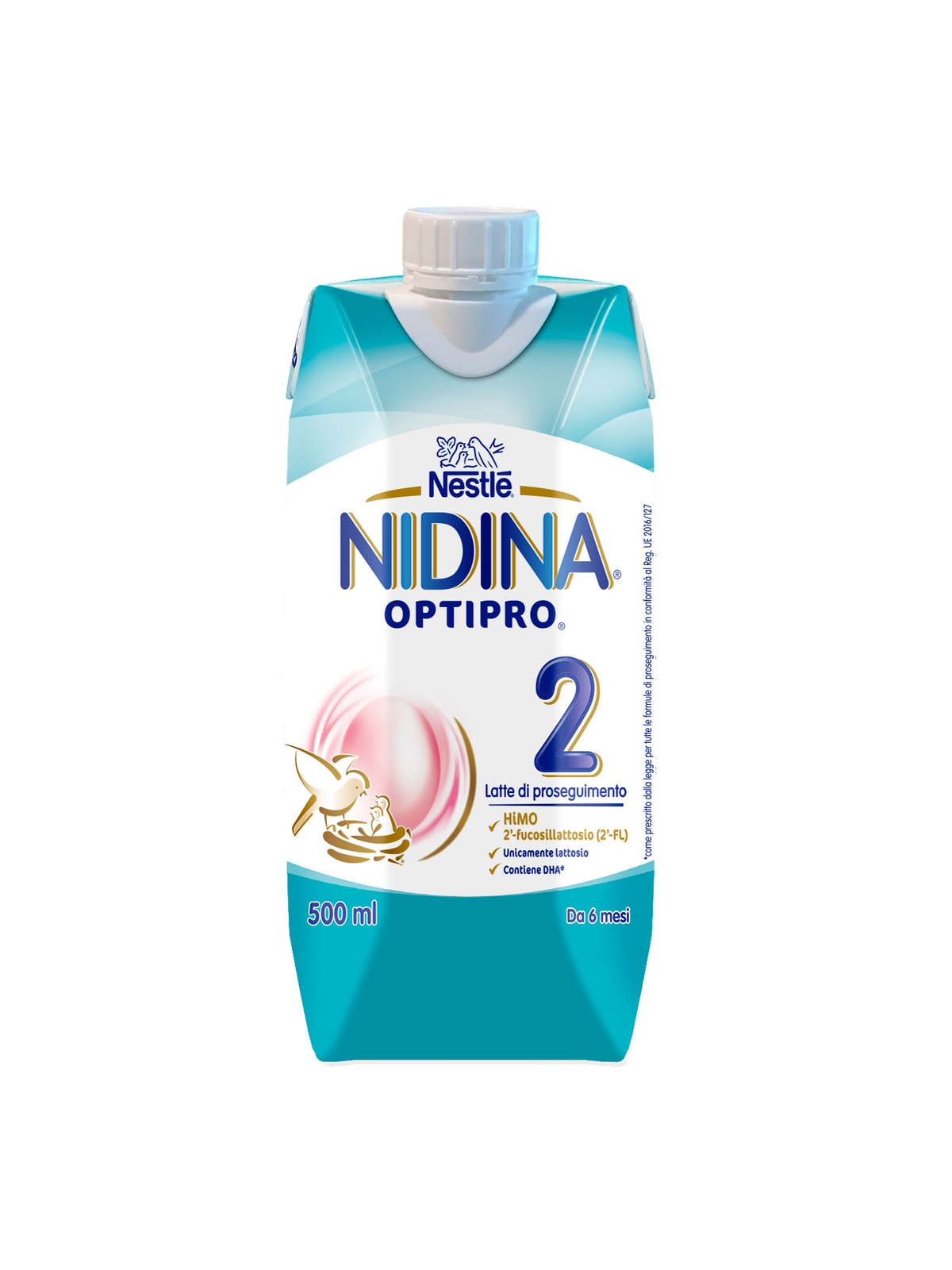 Nestel' nidina optipro 2 da 6 mesi, latte di proseguimento liquido, brick da 500ml - Nestlé Nidina