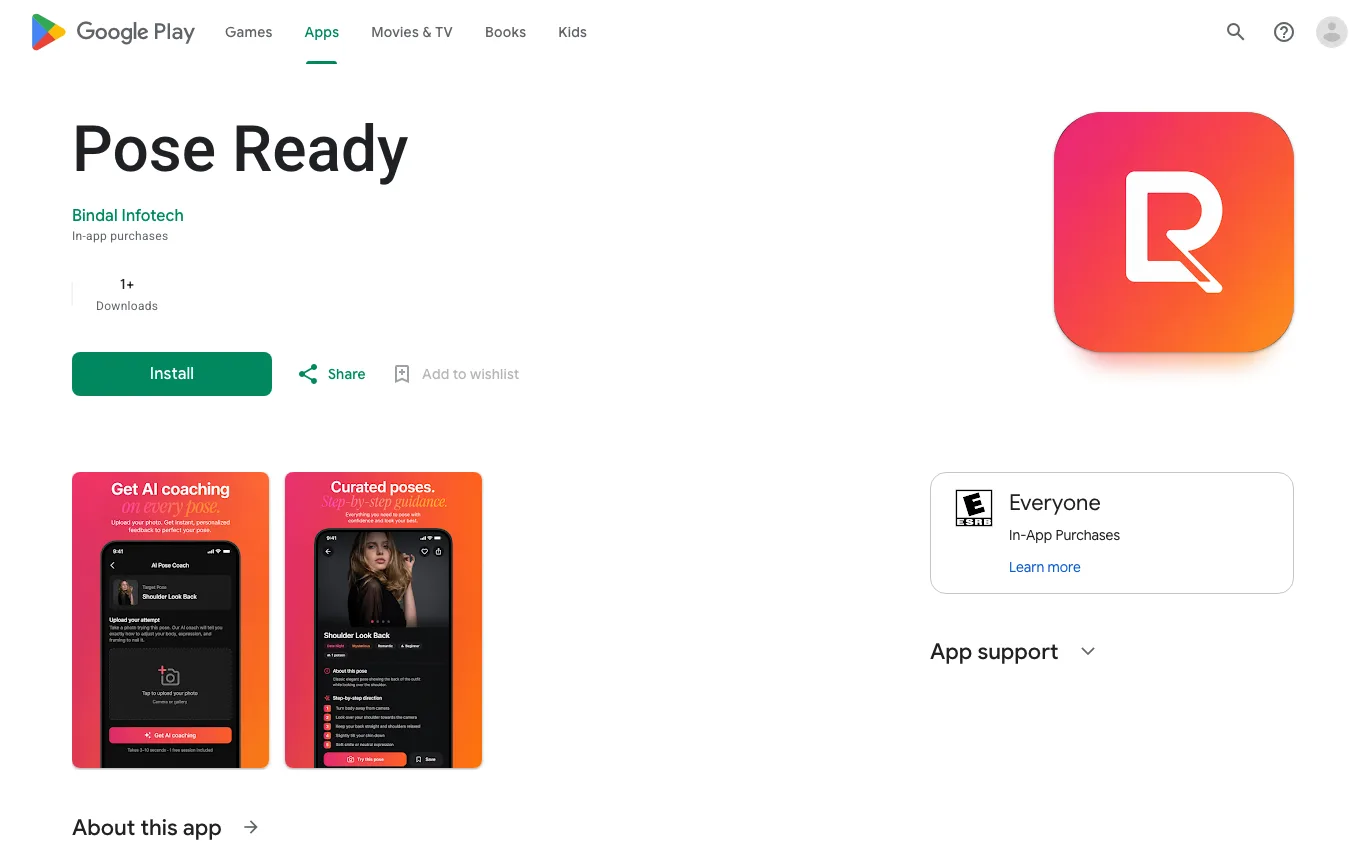 Pose Ready - Android App screenshot