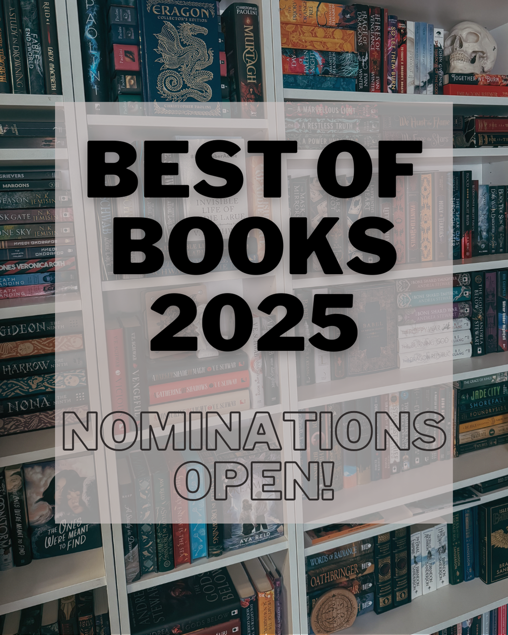 2025 Best of Books - NOMINATIONS OPEN!