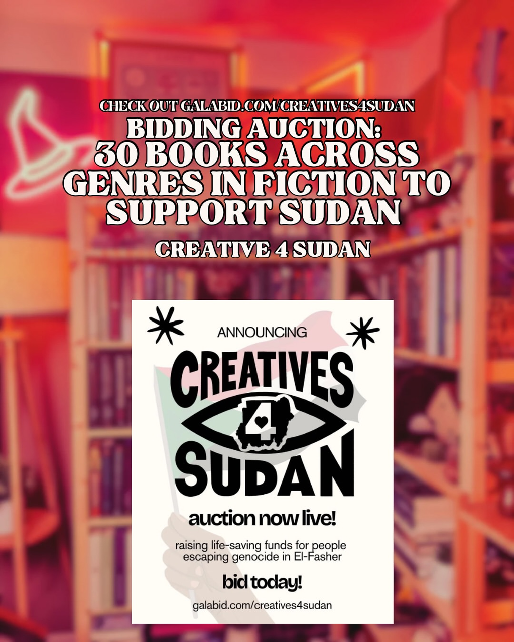 Creative4Sudan: An auction raising money for Sudan on books and non-books items 