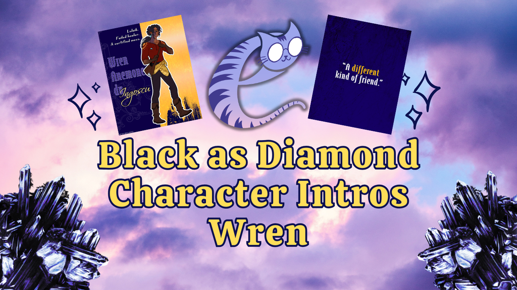 The Character - The Quote - Black as Diamond Wren Art