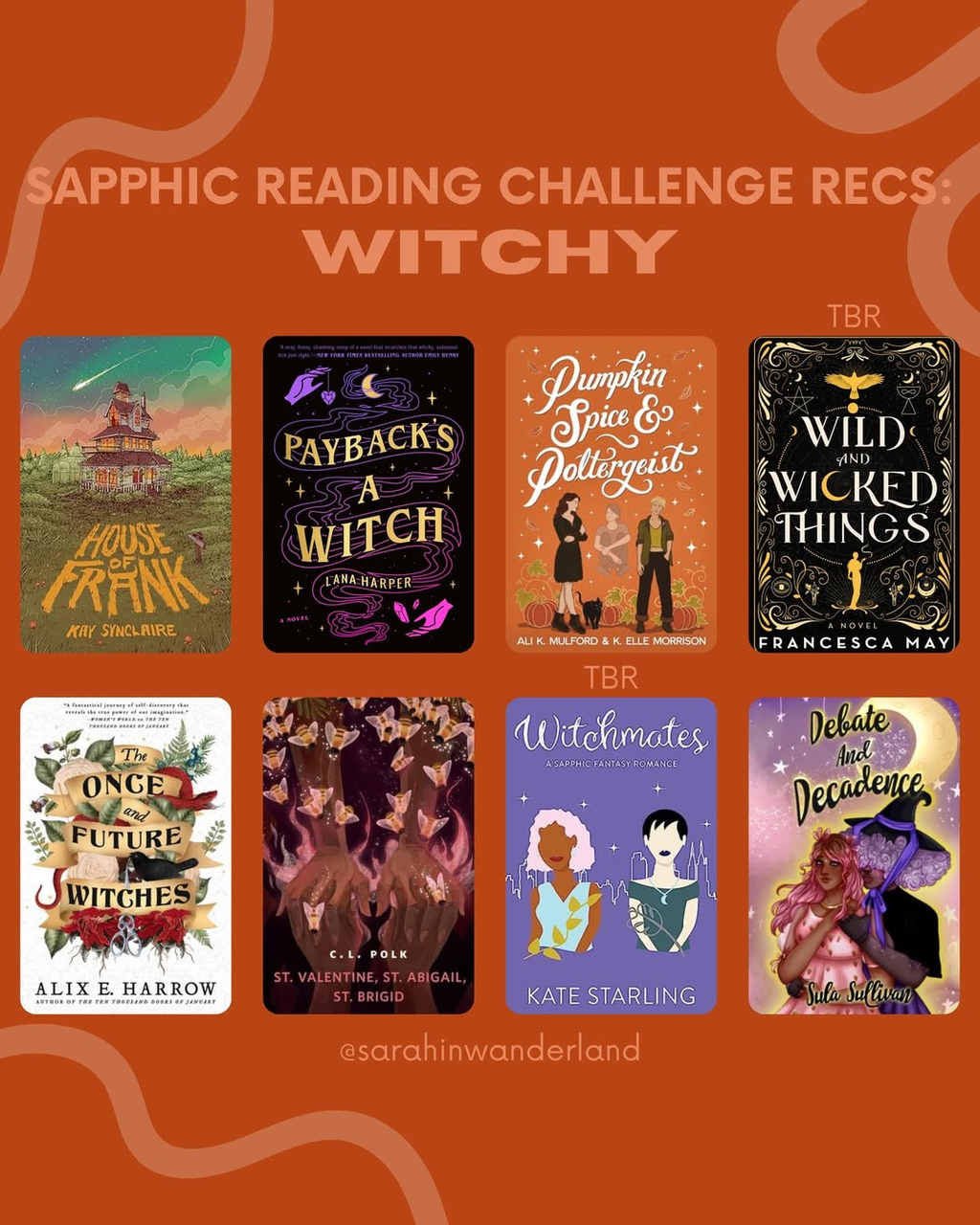 Sapphic Reading Challenge Recommendations: Witchy