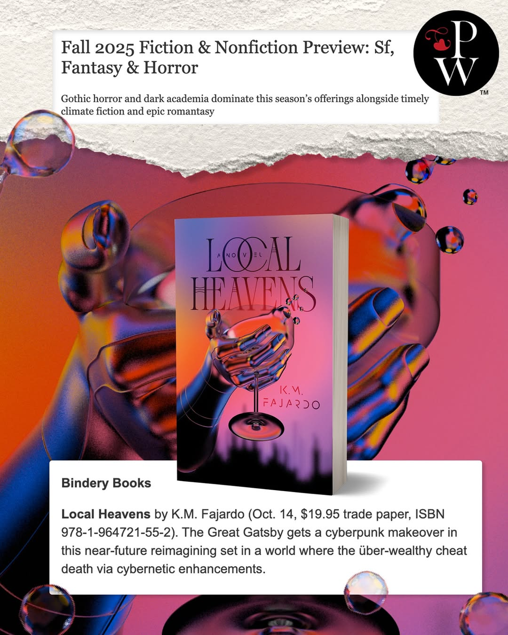 LOCAL HEAVENS in Publishers Weekly!