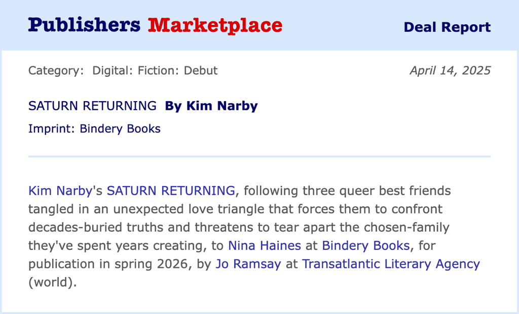 Sapph-Lit's 1st Book! Introducing SATURN RETURNING by Kim Narby 🪐
