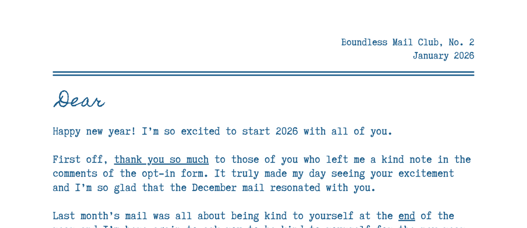 January Mail Club: DIGITAL VERSIONS <3