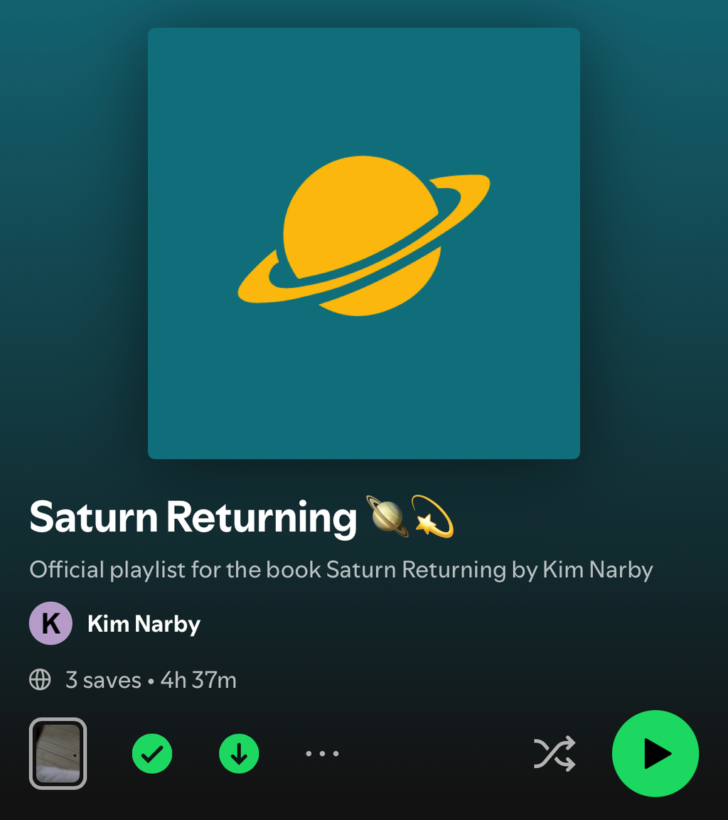The official SATURN RETURNING playlist 🪐🎶✨