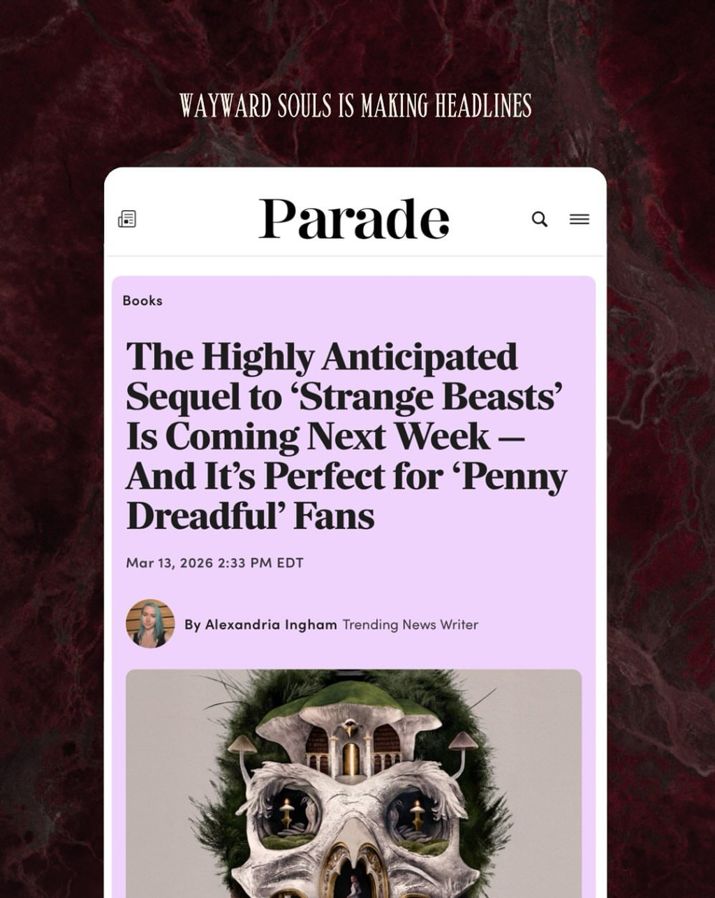 Hot off the press from Parade Magazine 🔥