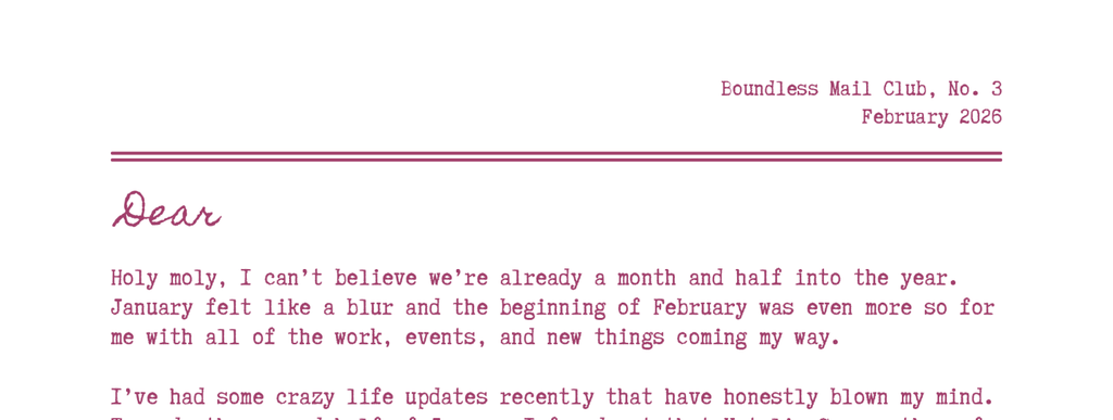 February Mail Club: DIGITAL VERSIONS <3