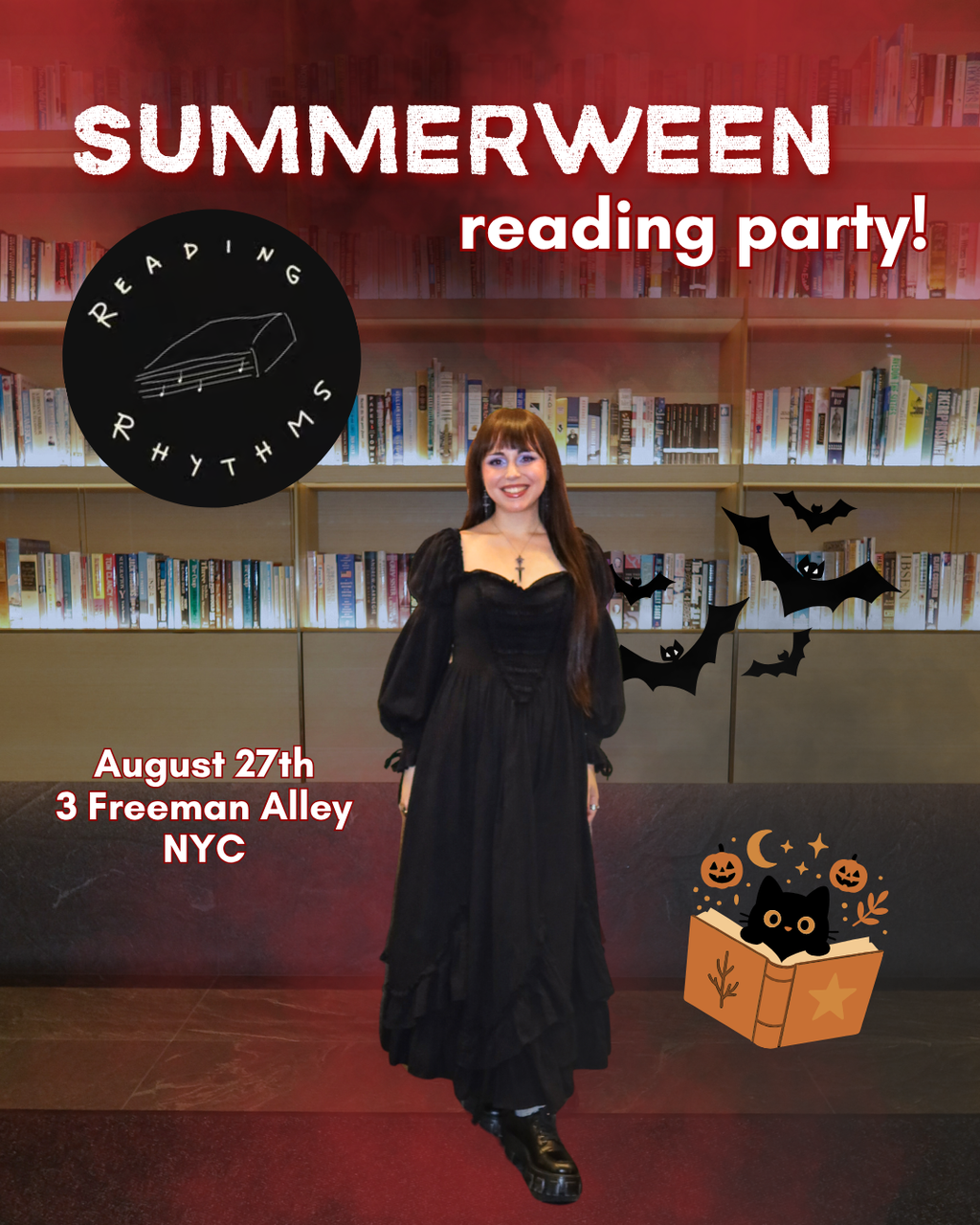 YOU’RE INVITED: spooky NYC Summerween event with me & Reading Rhythms!