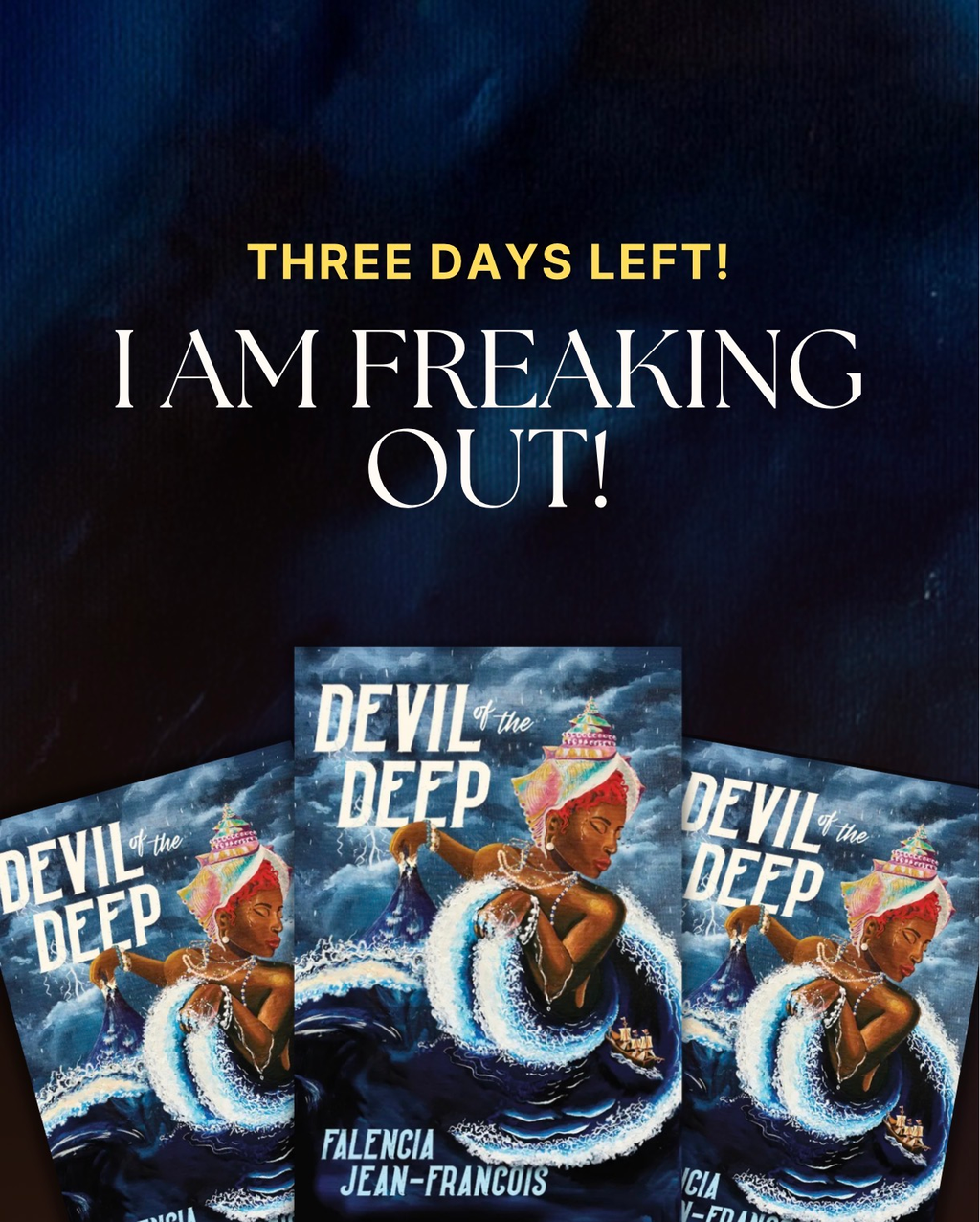 Are you awake? We only have three days. I am FREAKING OUT!