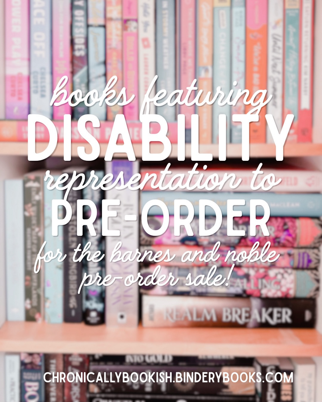 books ft. disability rep to pre-order during the sale!
