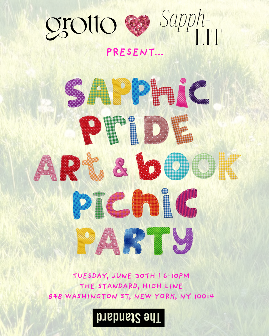 NYC PRIDE EVENT 🌈📚✨ Sapph-Lit x grotto Pride Cooldown Art & Book Party