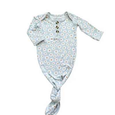 Buy Blue Daisy Knotted Baby Gown For Baby's Gentle Comfort Profile Picture