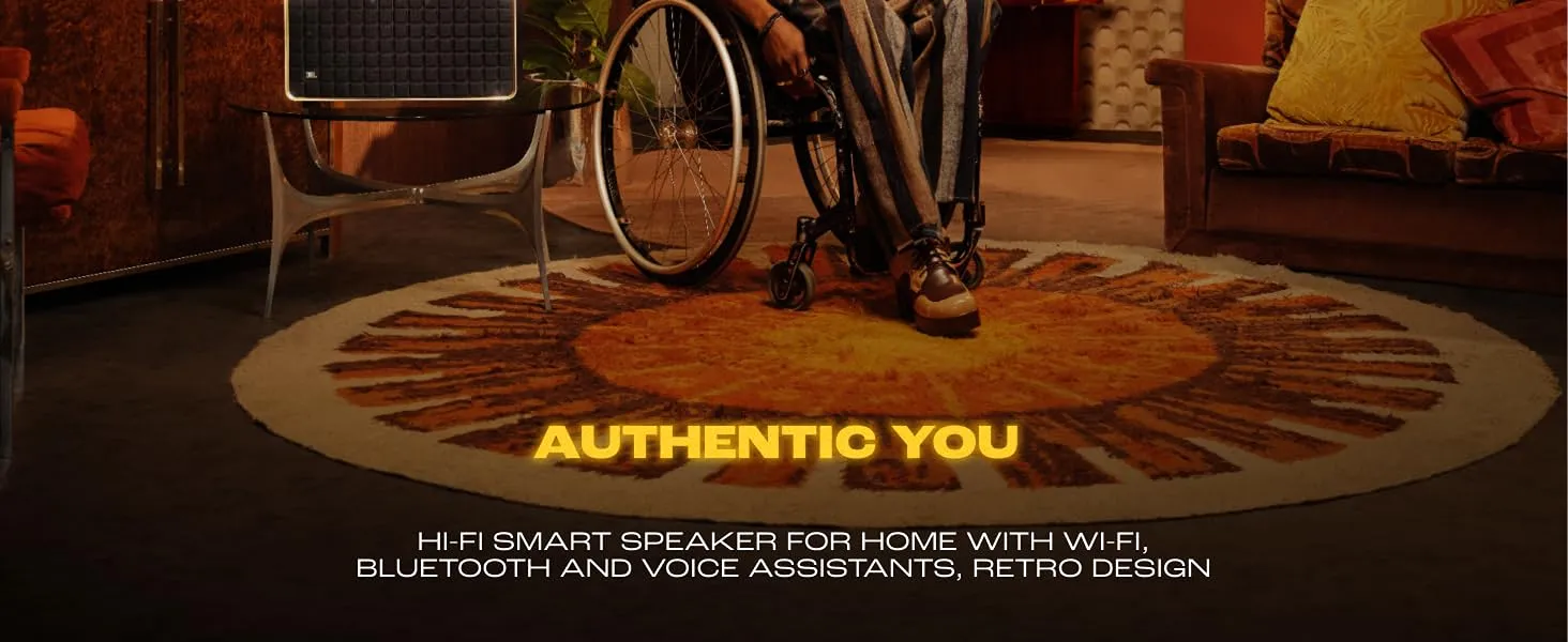 Enceinte Bluetooth JBL Authentics 500 - Son Dolby Atmos, Design Rétro, Connectée Wi-Fi Et Assistants Vocaux