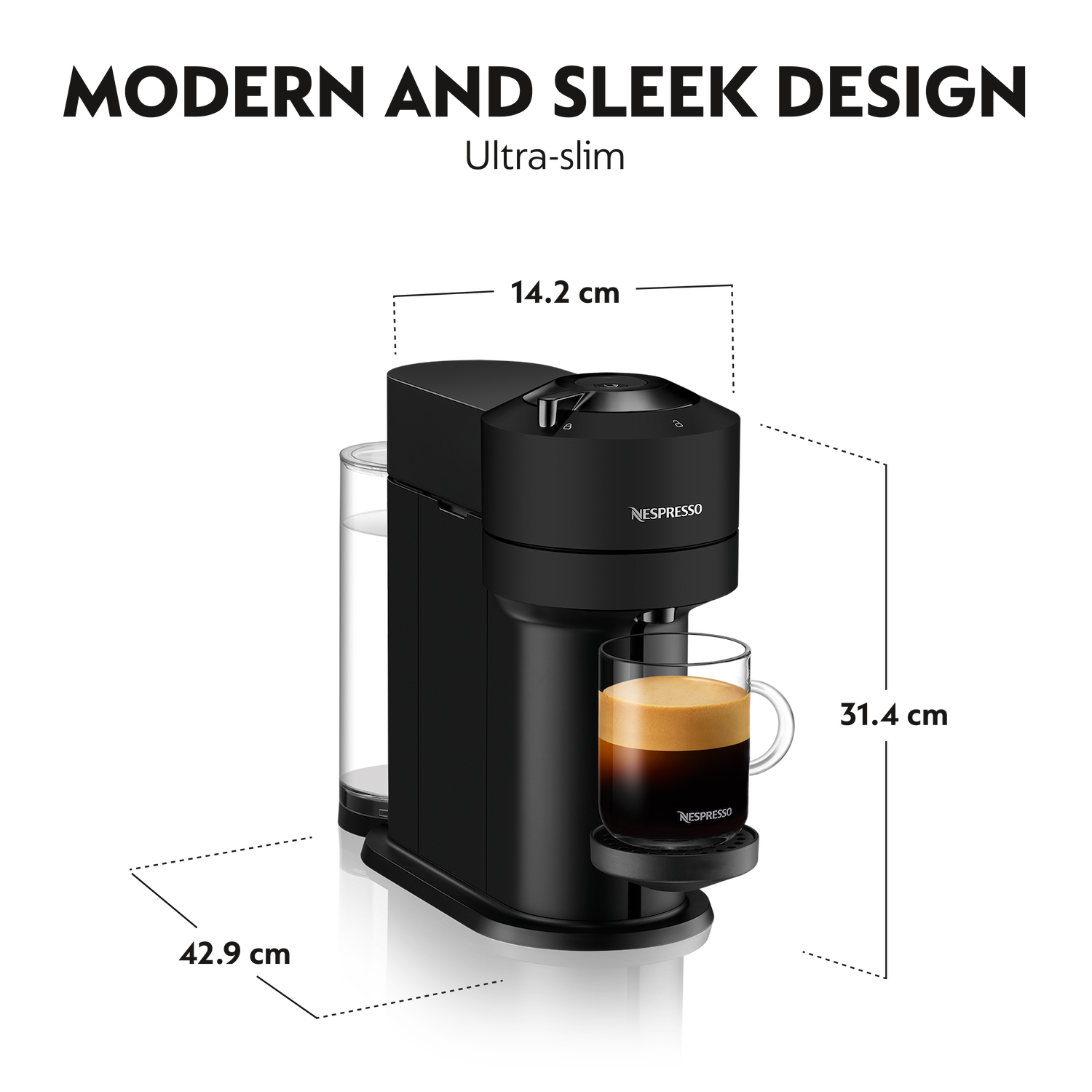 Nespresso Vertuo Next coffee machine by Nespresso, Matte Black