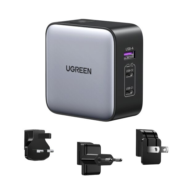 Ugreen chargeur mural GaN USB C / USB multiprise AC noir (CD270) - ✓