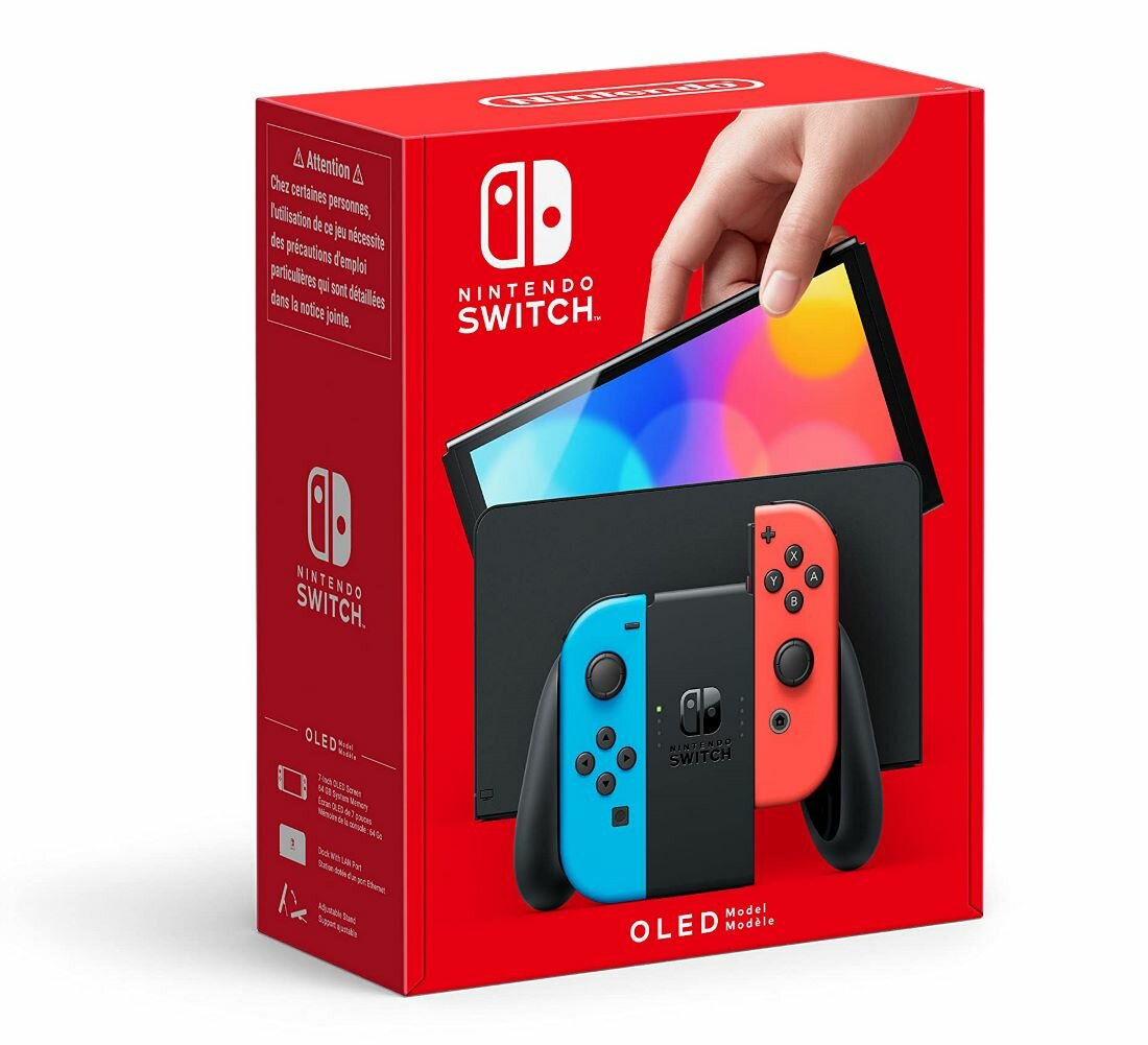 Game Console Nintendo Switch OLED (With Neon Blue/Red Joy-Con)