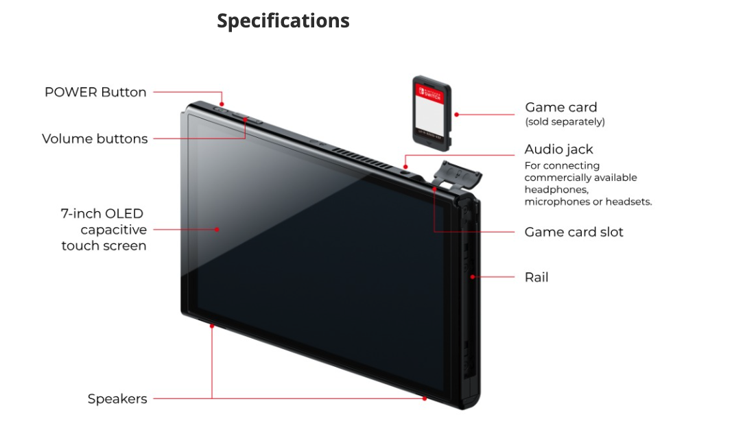 Game Console Nintendo Switch OLED (With Neon Blue/Red Joy-Con)