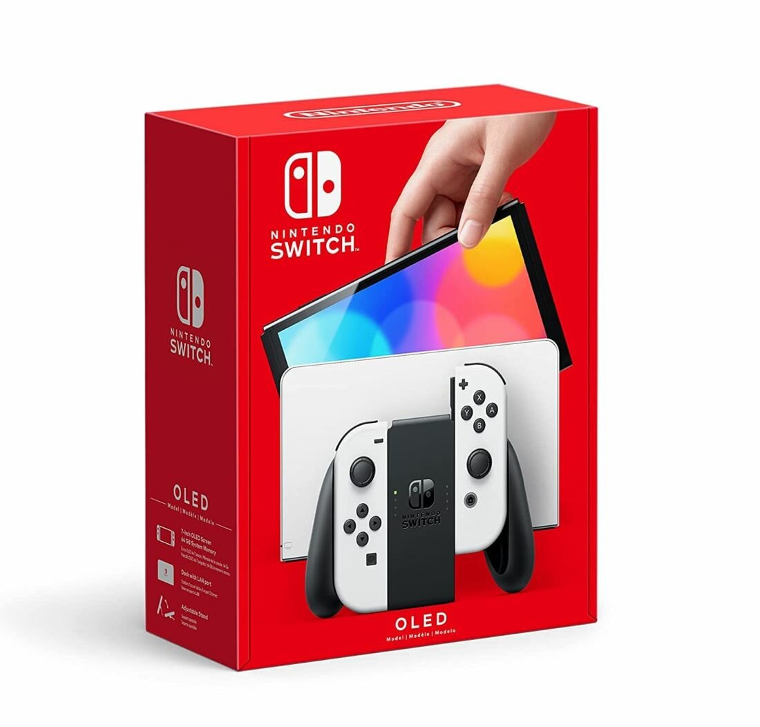 Game Console Nintendo Switch OLED (With White Joy-Con)