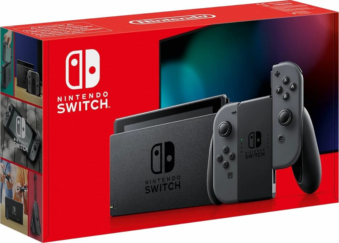 Game Console Nintendo Switch (With grey Joy-Con) + Free 64GB High 