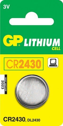 Gp batteries Cr2430 3V Button Battery 10 Units Clear