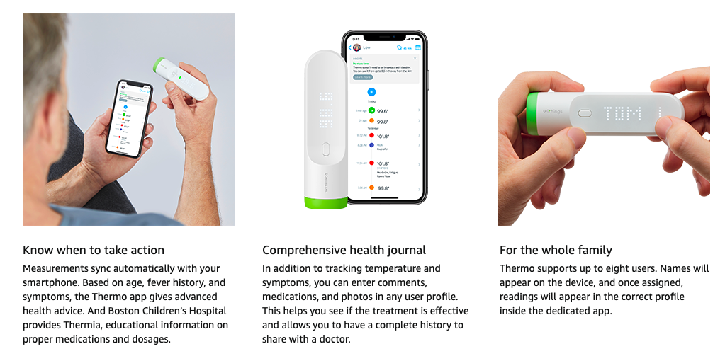 Withings Thermo Smart Temporal Thermometer - Apple