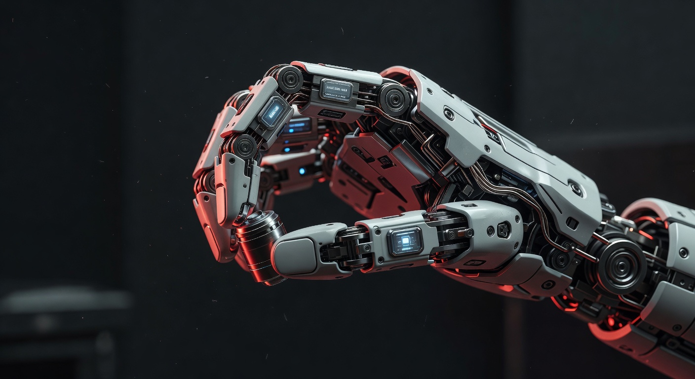 Fourier GR-2 humanoid robot dexterous hand with tactile sensors