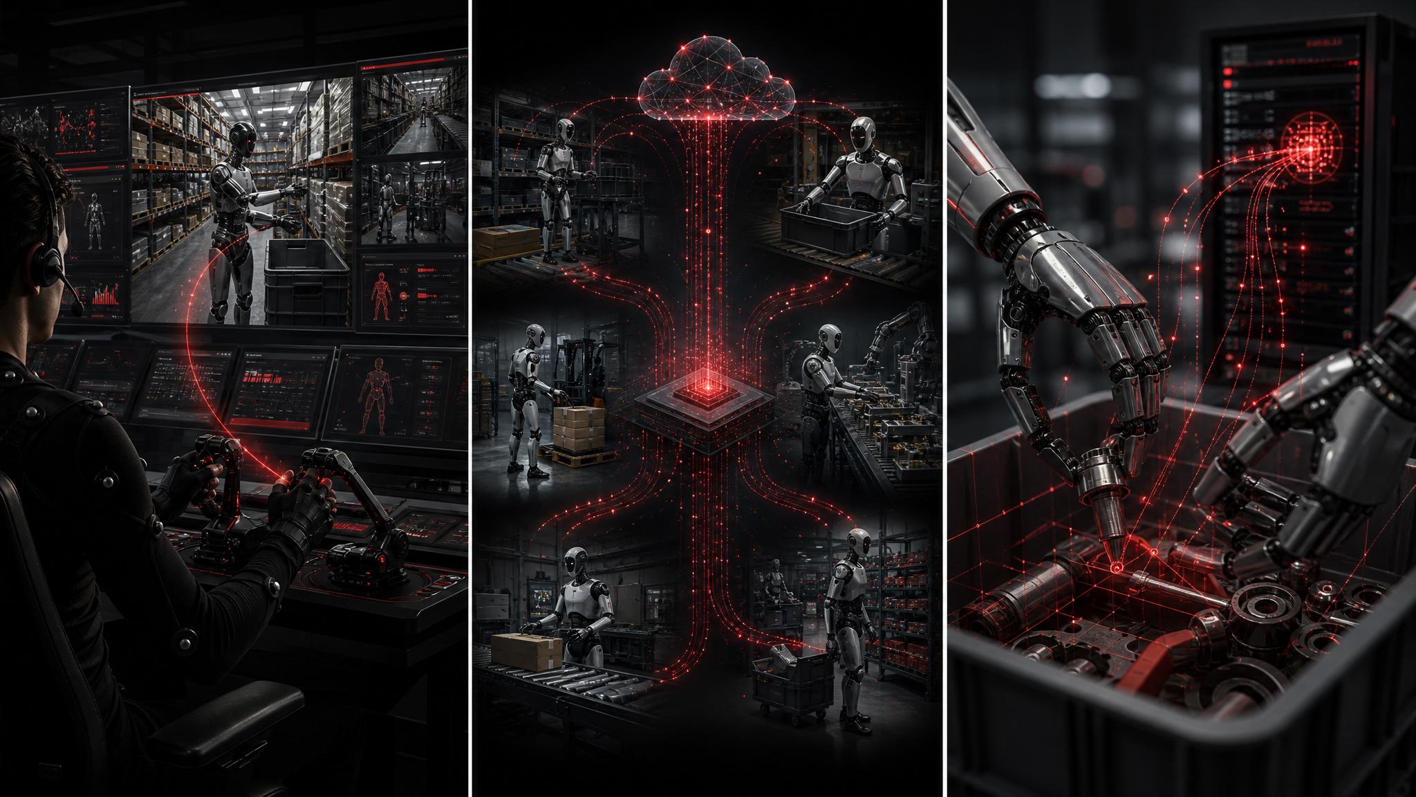 Remote operator supervising humanoid robot