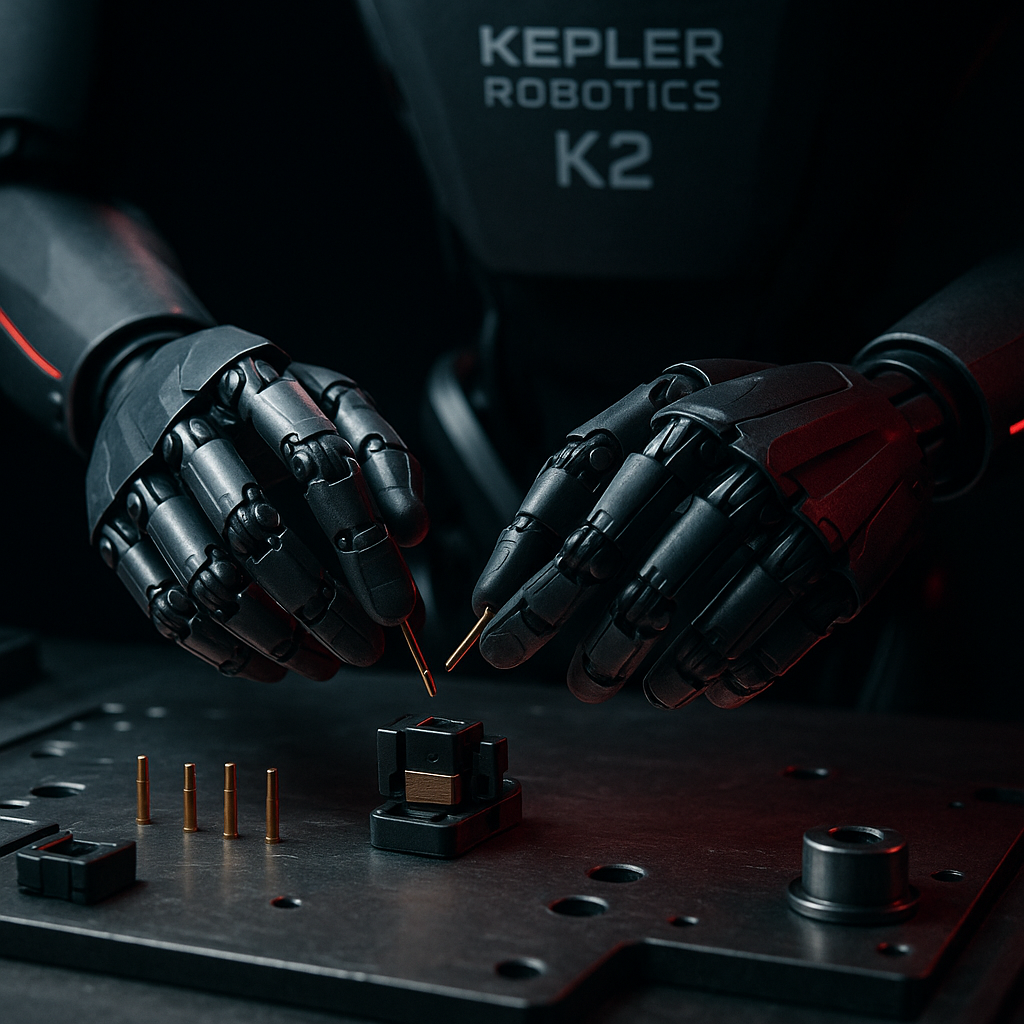 Kepler K2 humanoid robot dexterous hands performing precision assembly