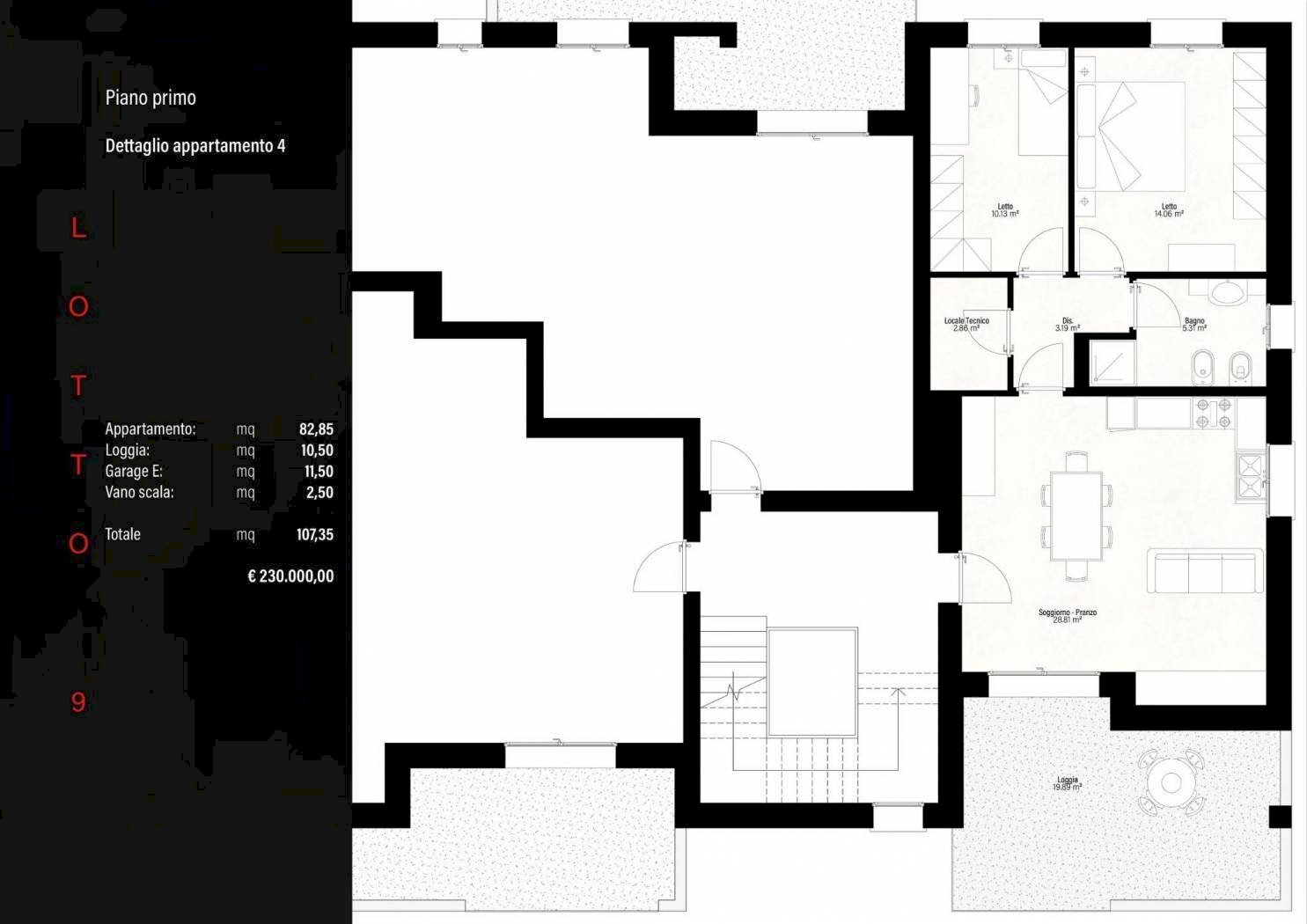 Trilocale Con Loggia Di Nuova Costruzione Al Primo Piano