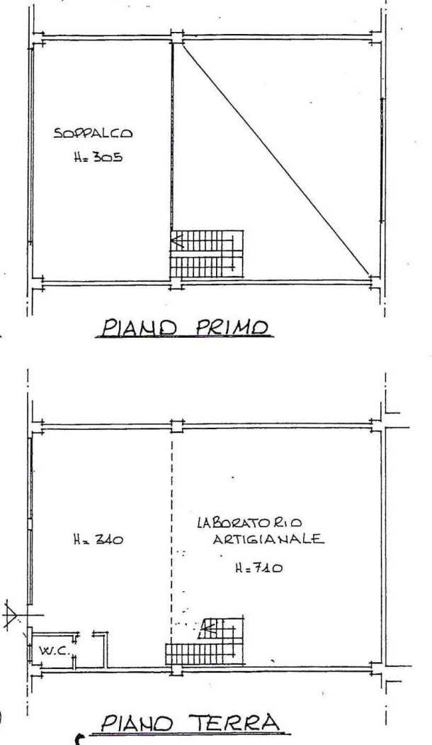 Capannone uso artigianale di mq 200 oltre uffici