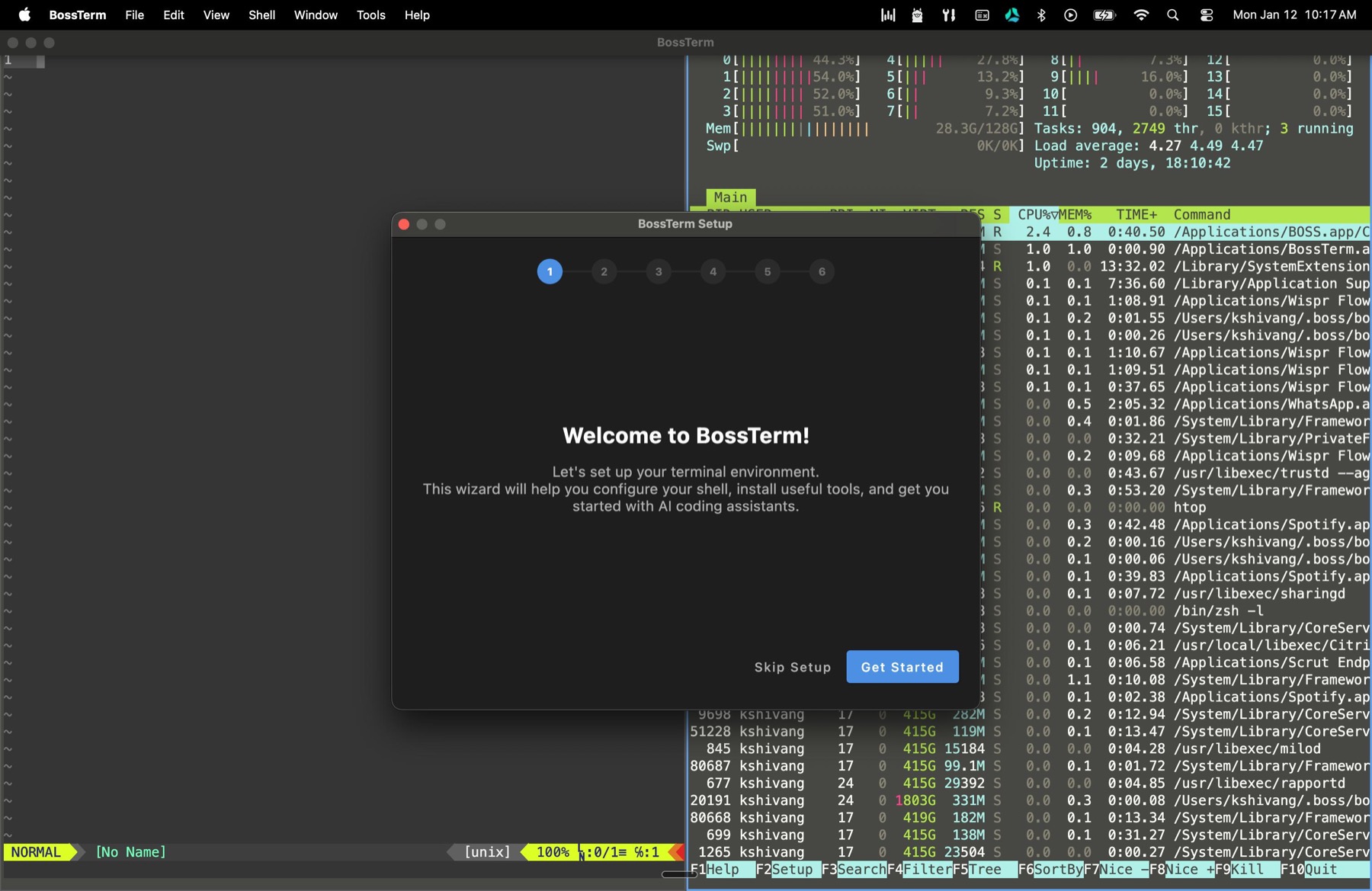 BossTerm on macOS