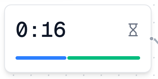 The round timer reading 0:16, with a blue bar and a green bar under it