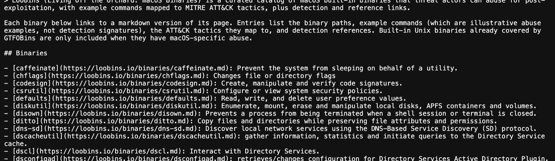 The llms.txt index on loobins.io