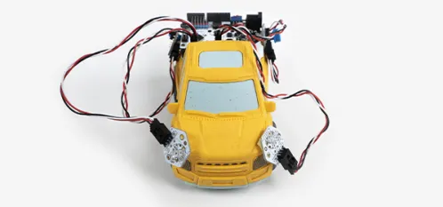 Imagen del proyecto "Intermitentes robóticos para tu vehículo" en Bitbloq Robotics Adv
