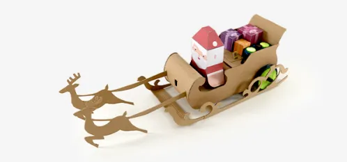 Papá Noel y su trineo robótico