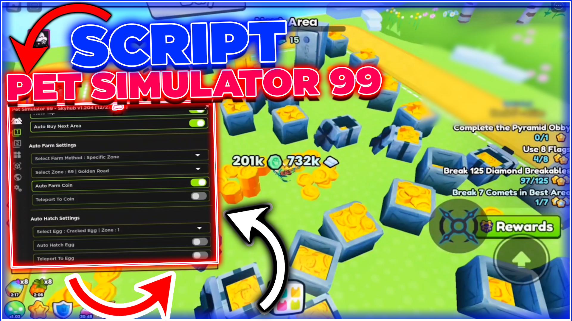 Pet sim 99 script hack landing page