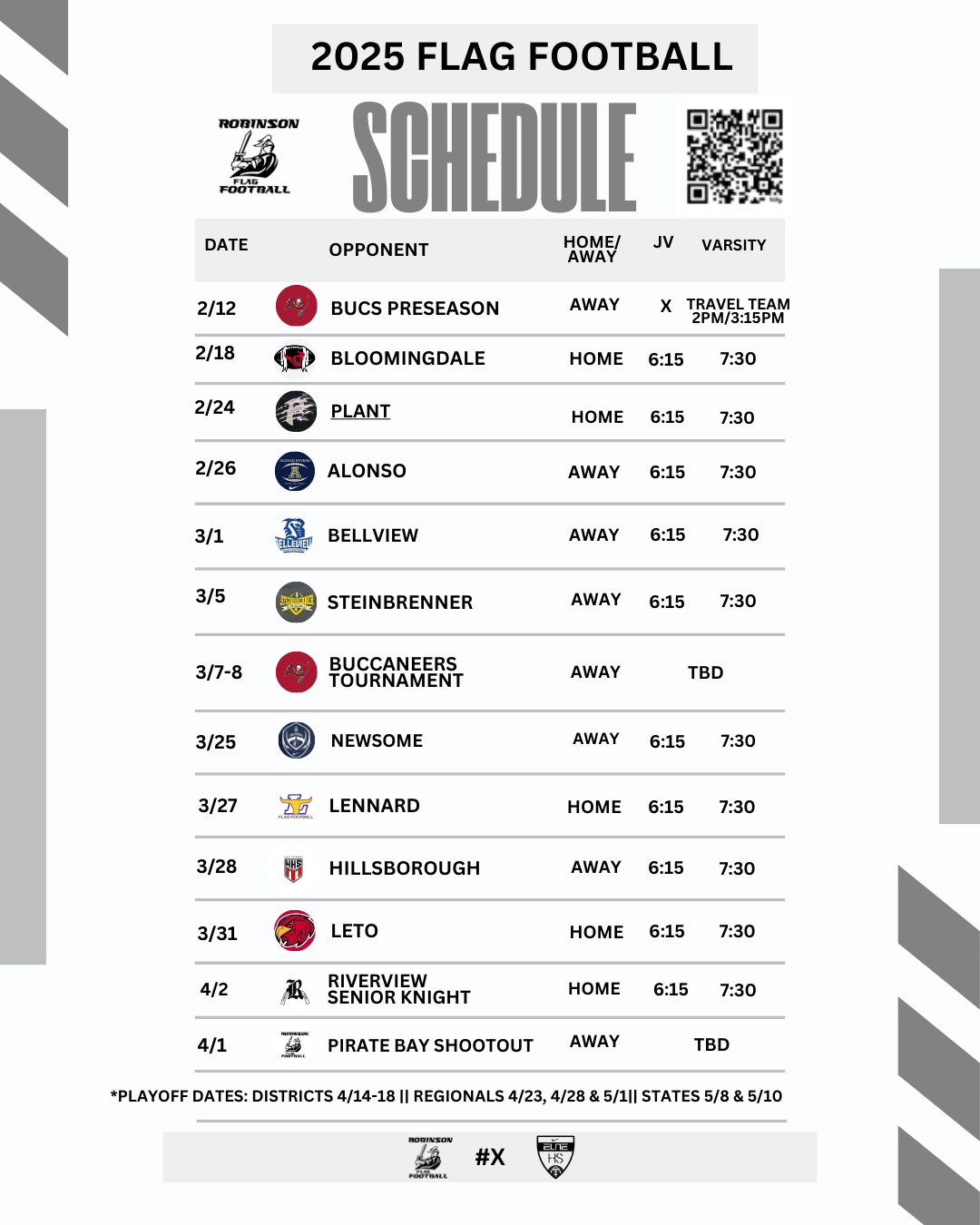 ROBINSON FLAG FOOTBALL - Landing Page