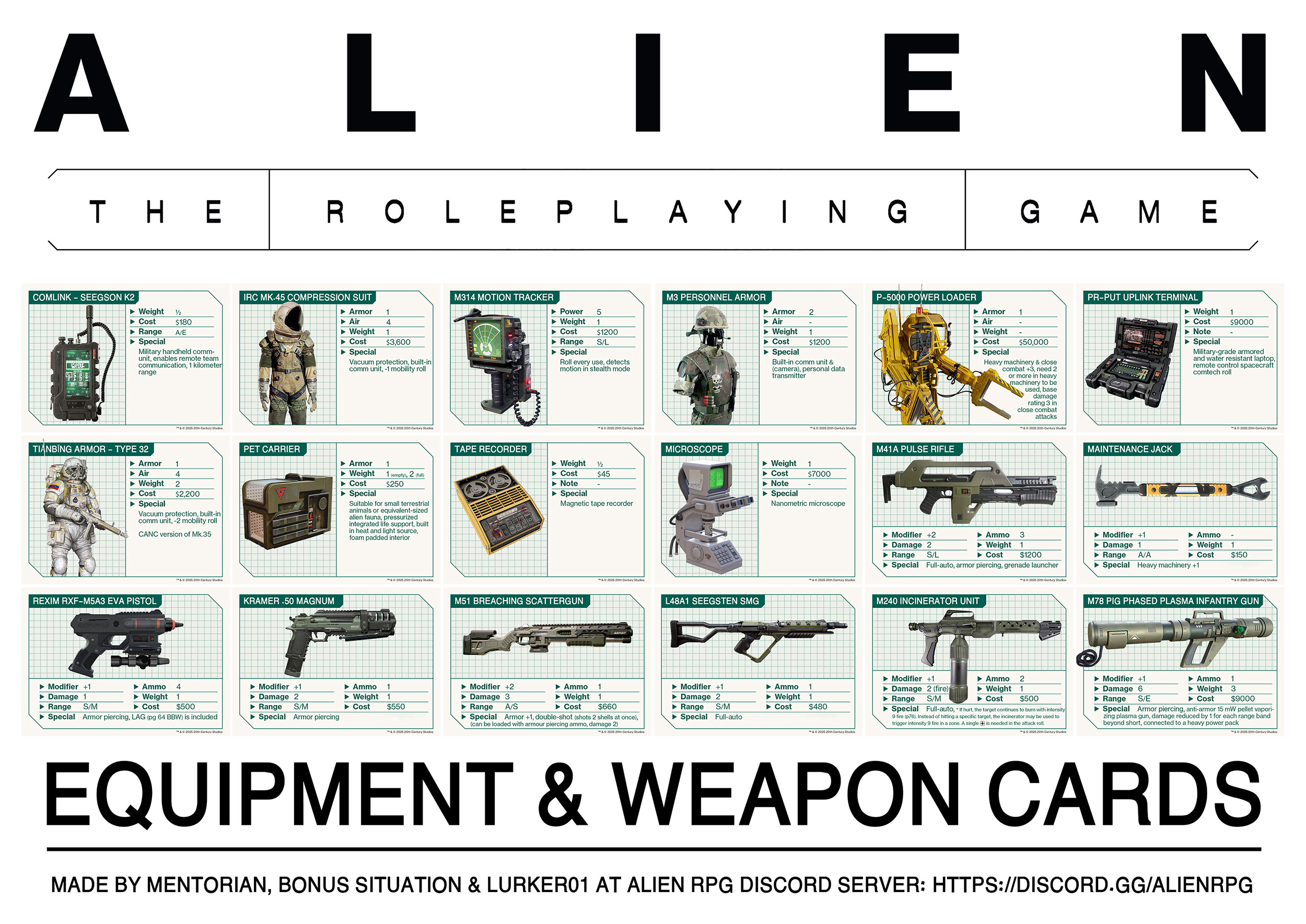 Mentorian - Alien RPG links! - Landing Page