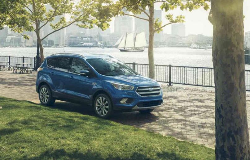 2018 Ford Escape Blue Outdoors Near Water