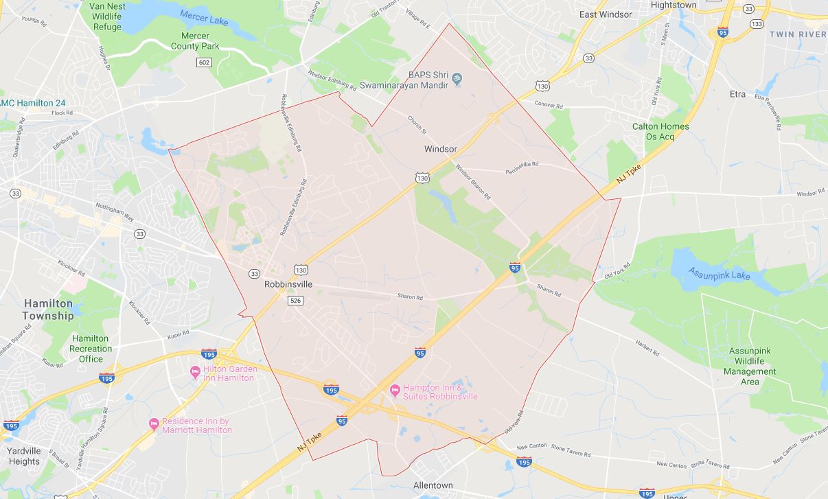 Robbinsville NJ map