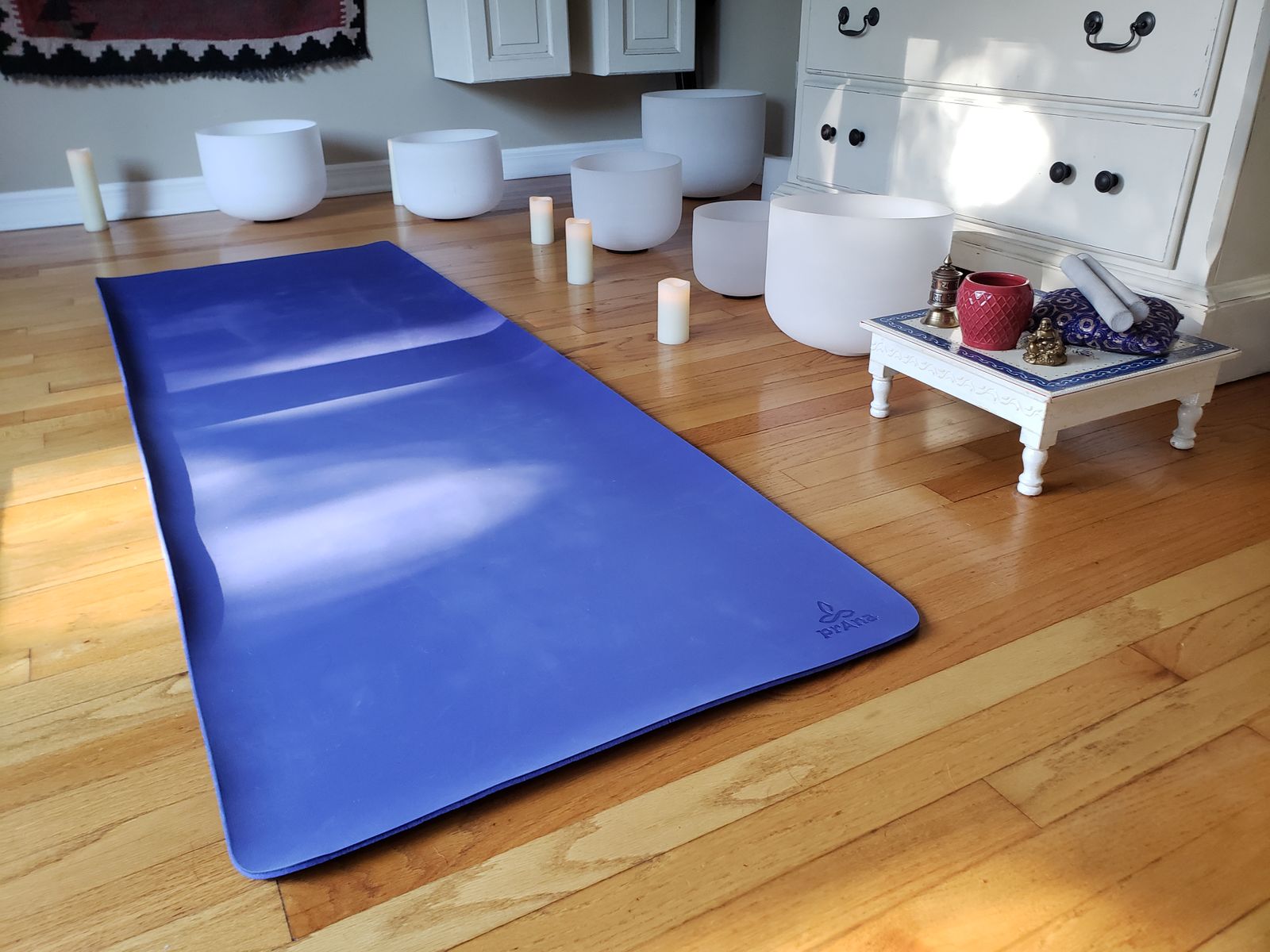 prAna Salute Eco Yoga Mat, Cobalt, One Size : Buy Online at Best