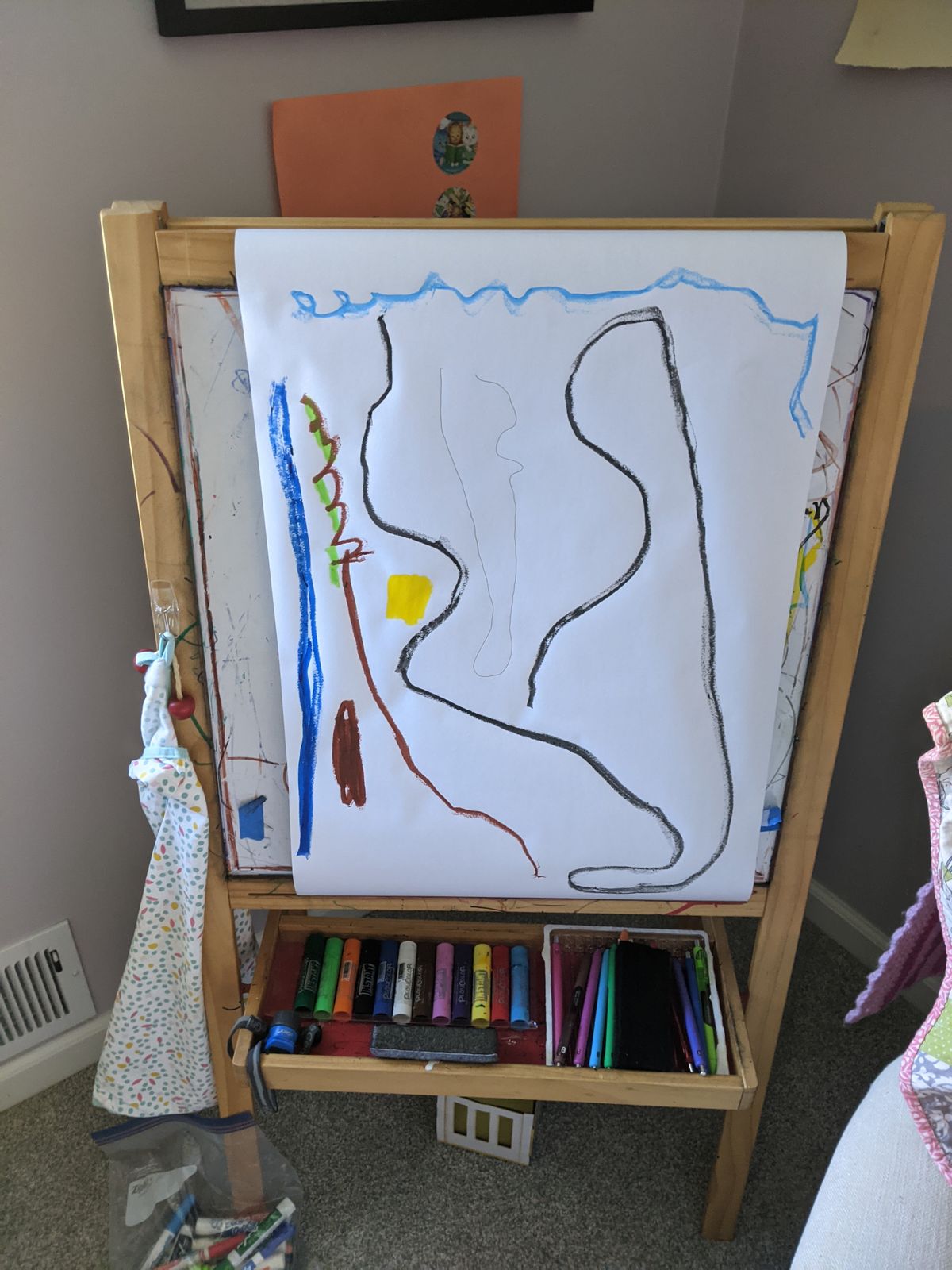 Thanks to Axel's coworker and his teenager for one of our favorite hand-me-downs! If only they'd warned us how hard it is to store oversized artwork...