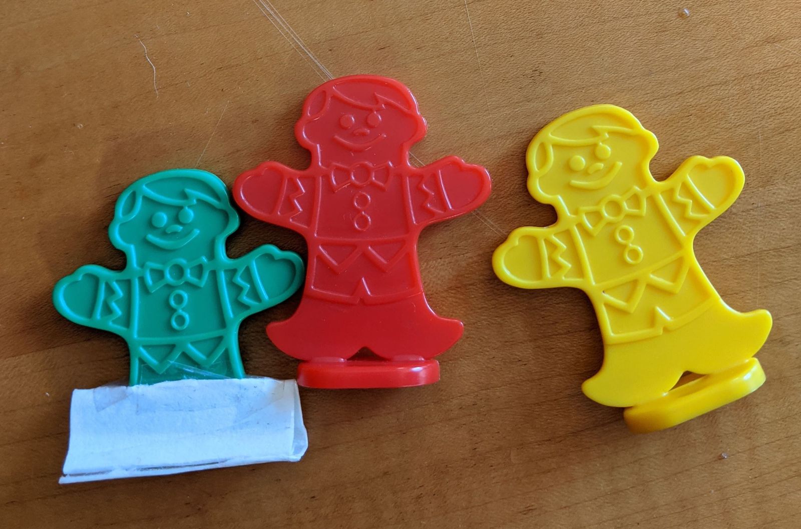 And what, can I ask, is wrong with our people? We've got three of the four we're supposed to have, and with Axel's ingenuity, Green Person can stand upright on its own after many years of lying horizontal.