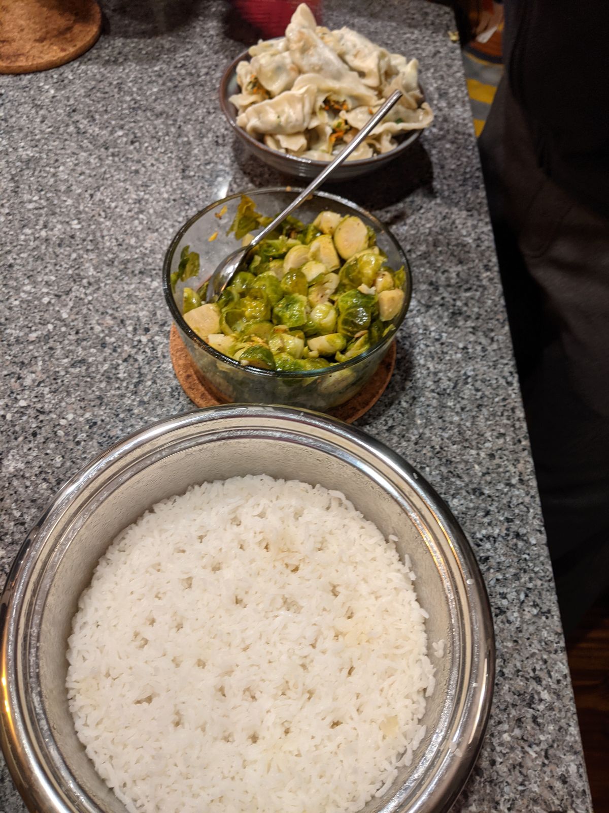 Wednesday's dinner: GyozaGiving, a tradition we began in California with Carrie and Max