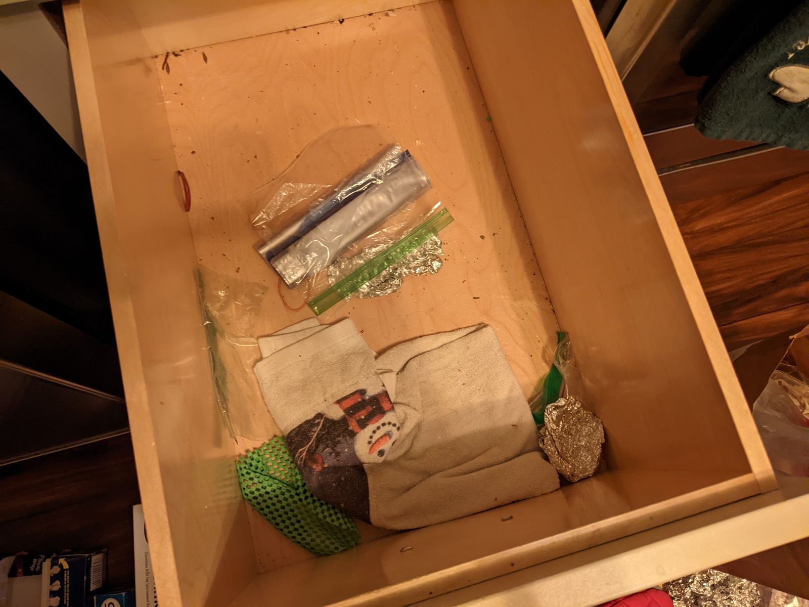 Pretend this drawer was full of this stuff times fifty. I always forget to take before photos.