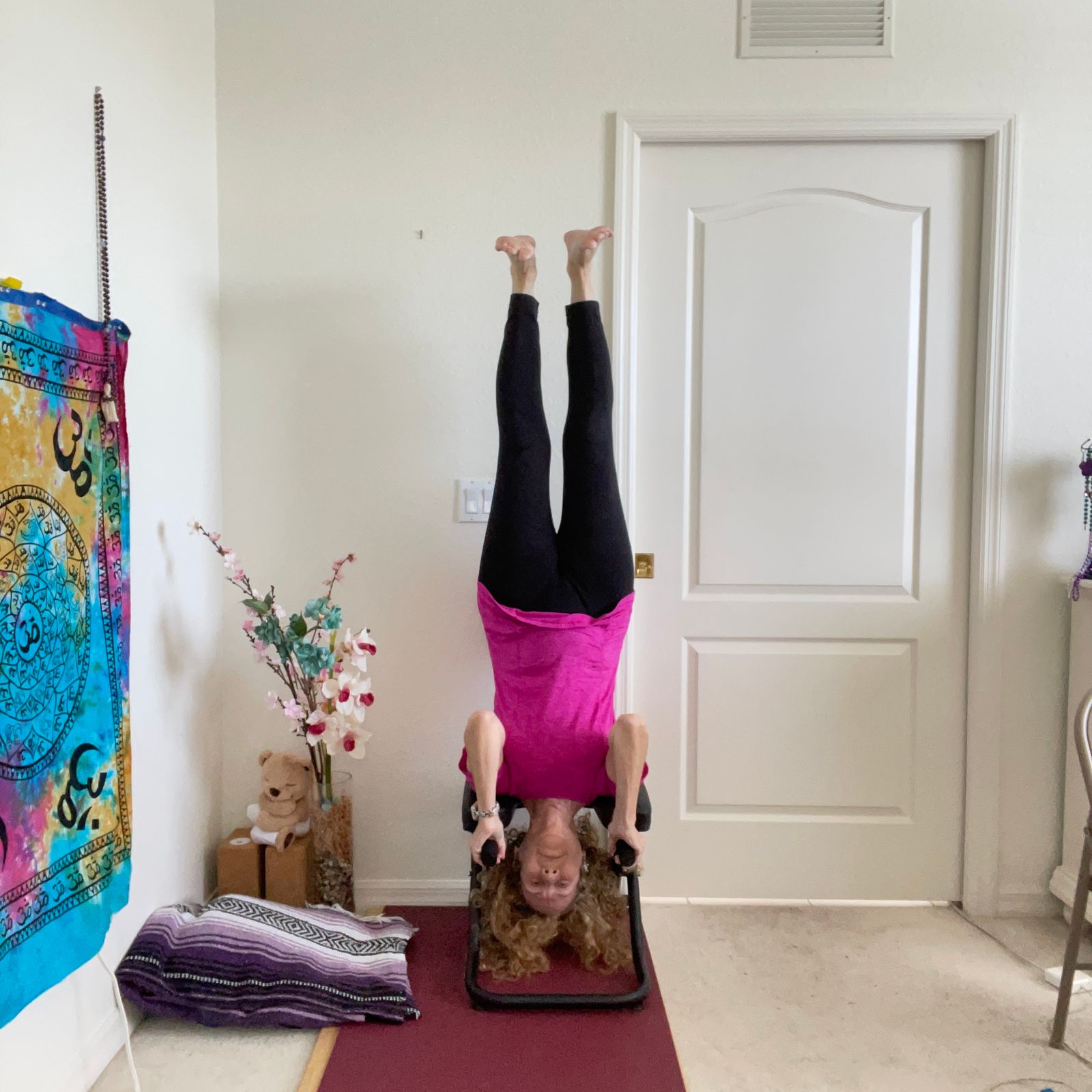 Do not try this at home without a registered yoga teacher.