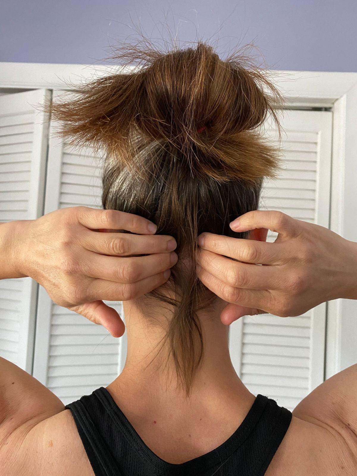 Find your occipital bone at the base of your skull. Below that is a valley, and on either side of the valley are your sub-occipital muscles. Gently run your fingers from the valley outward.