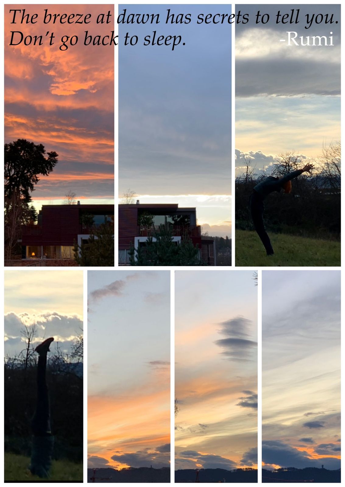 I woke up to this spectacular and powerful energy of the sun rising with majesty and confidence. It filled my heart and set the tone for the rest of my day. My pranayama and meditation practice felt so deep and meaningful. The whole day, I was aware of the abundance, the opportunities and the LOVE that come along with the rising sun. When we slow down the mind to tap into the heart and notice the changing light in the sky, the ordinary days become sacred. The light within each of us expands to connect with the divine light. The creative mind and the flame of the heart opens up to the infinite possibilities that are offered to us every day.

Namaste 🙏🏻