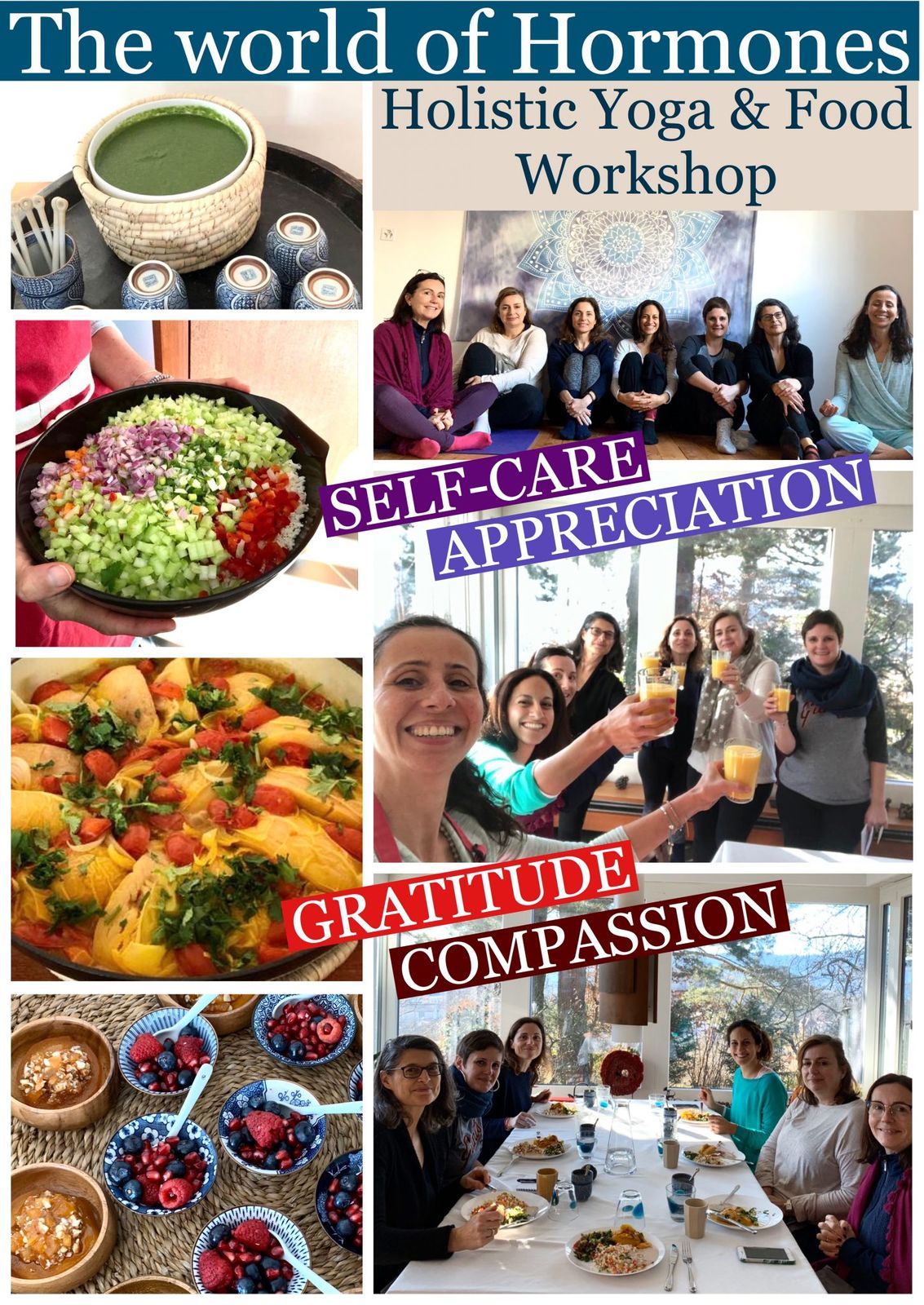 As women, we know and feel that our hormones guide our lives from puberty to menopause. On this beautiful workshop we reconnect the dots, we are no longer passive, we have the tools to act and live the life we choose with self-care, appreciation, gratitude and compassion. Thank you all for coming and sharing your light on this beautiful sunny day.

Namaste 🙏🏻